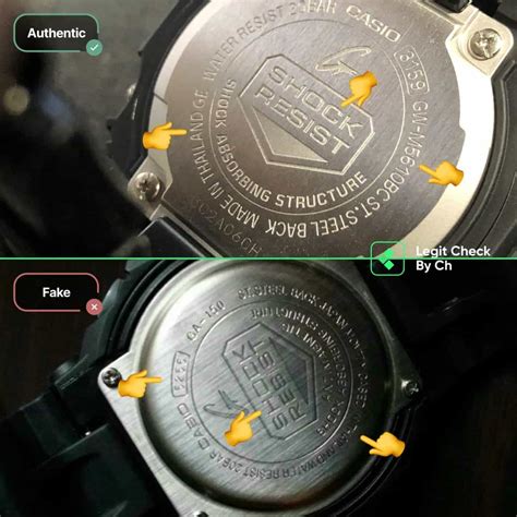 original casio watch vs fake|g shock watch identification check.